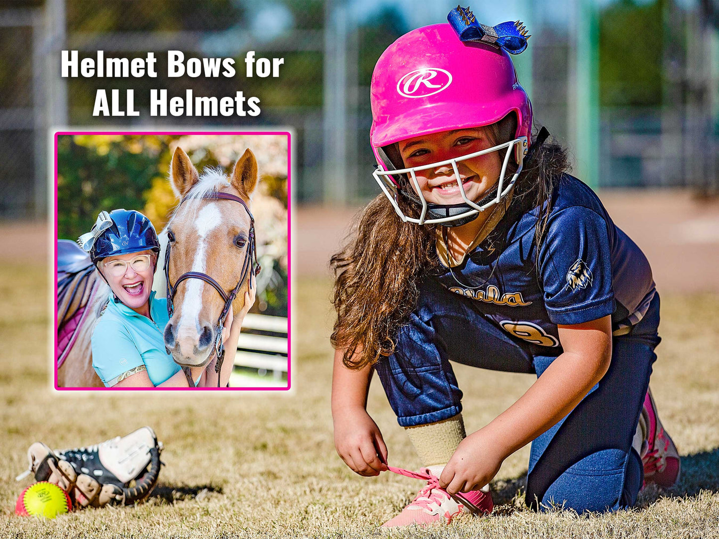 Pink Helmet Bow - IMPERFECT