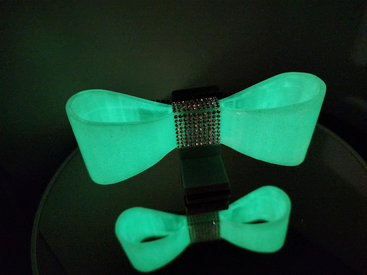 Glow-In-The-Dark Green Helmet Bow