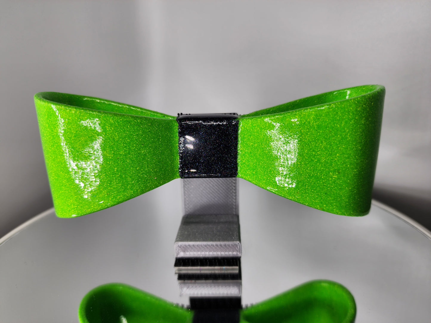 Neon Green Helmet Bow