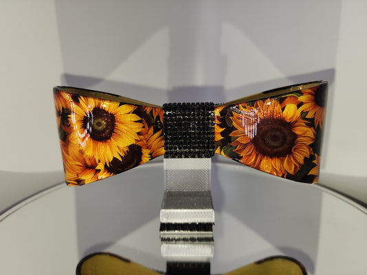 Floral Sunflower Helmet Bow IMPERFECT