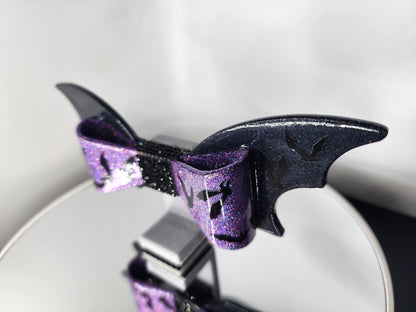 Light Purple Bat Bow for Helmets