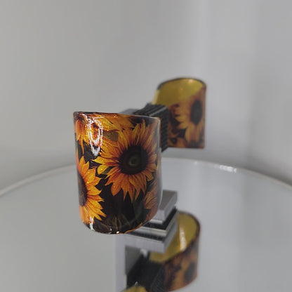 Floral Sunflower Helmet Bow IMPERFECT